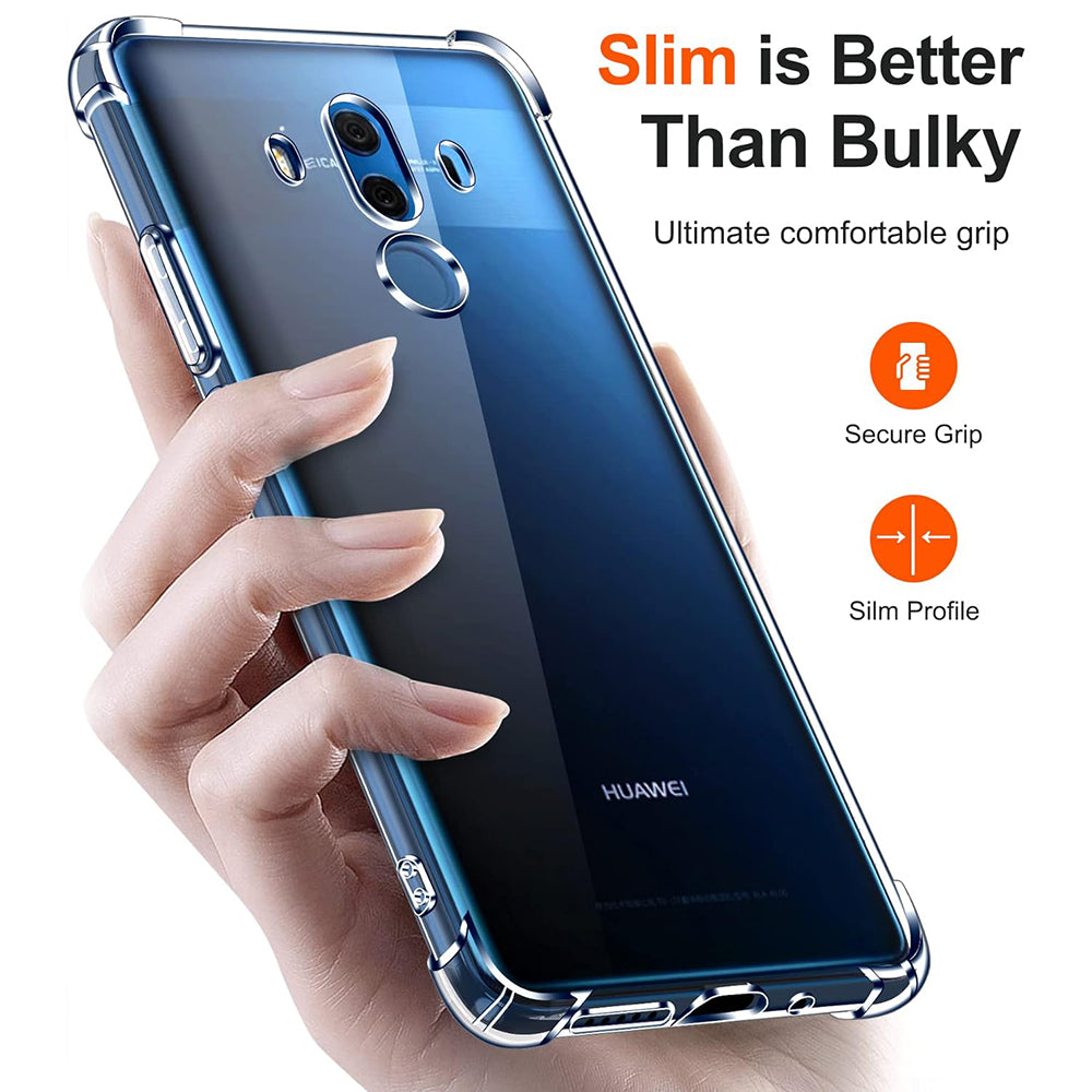 Funda para Huawei Mate 10 Pro, Techsuit, Antigolpes Transparente, Transparente