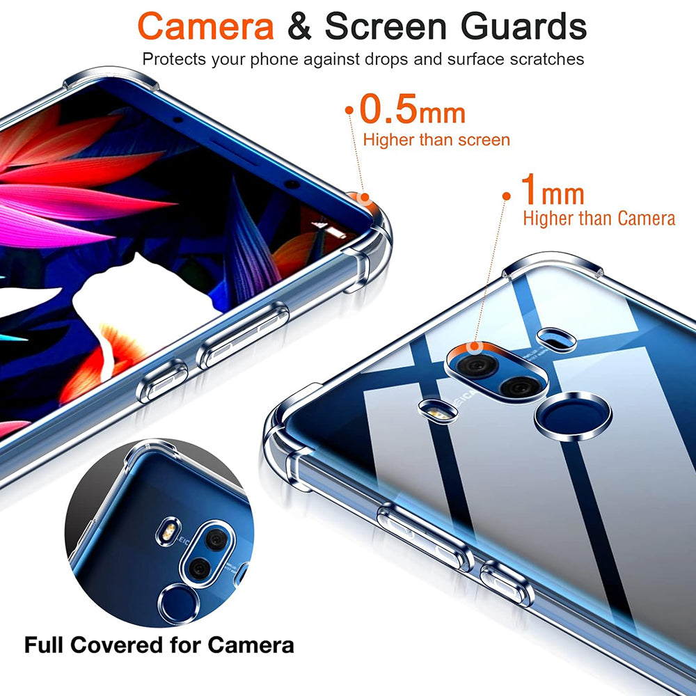 Funda para Huawei Mate 10 Pro, Techsuit, Antigolpes Transparente, Transparente