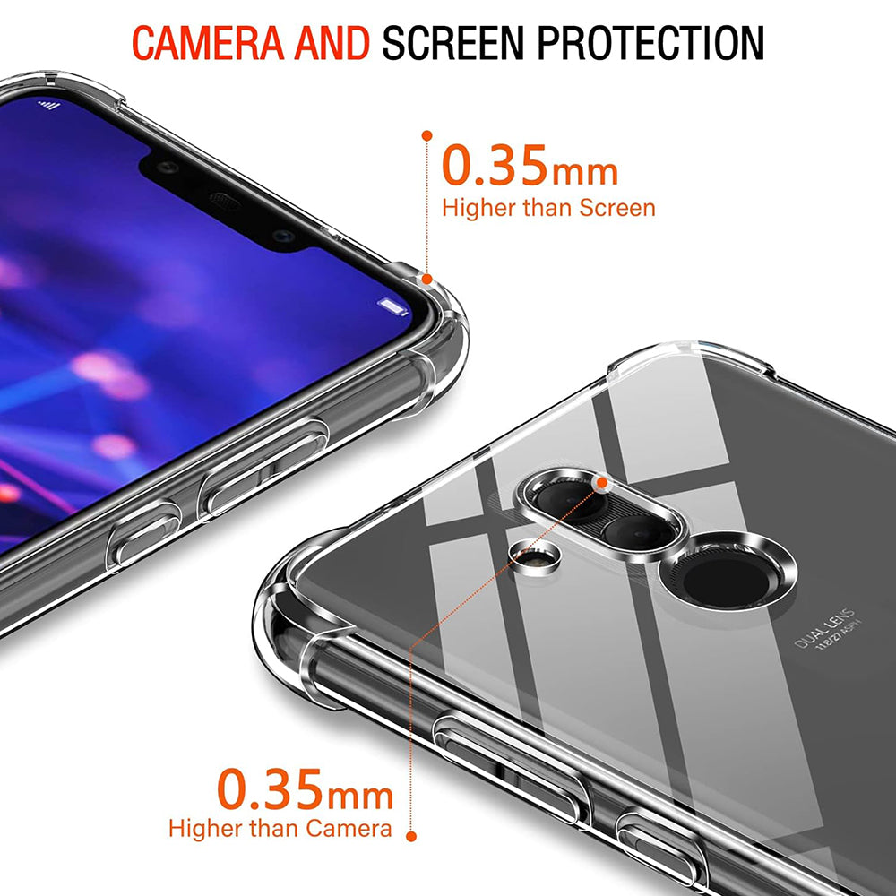 Funda para Huawei Mate 20 Lite, Techsuit, Antigolpes Transparente, Transparente