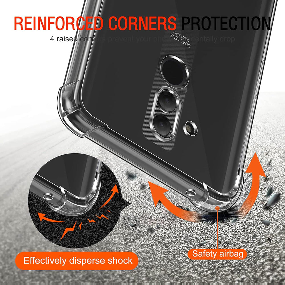 Funda para Huawei Mate 20 Lite, Techsuit, Antigolpes Transparente, Transparente