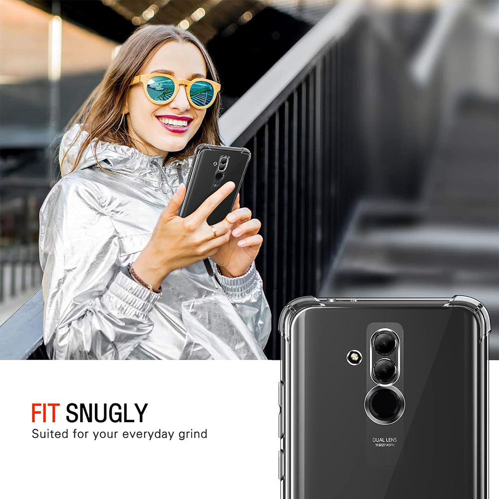 Funda para Huawei Mate 20 Lite, Techsuit, Antigolpes Transparente, Transparente