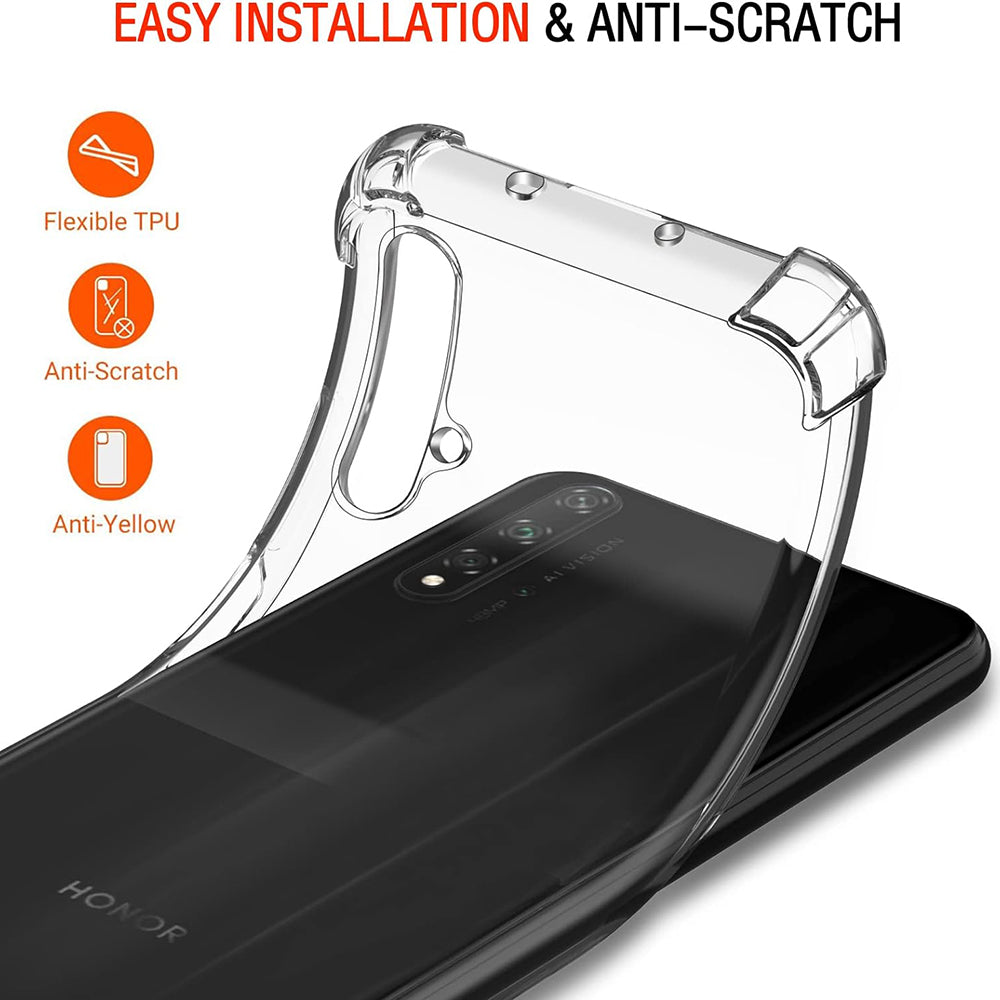 Funda para Huawei nova 5T / Honor 20, Techsuit, Transparente a prueba de golpes