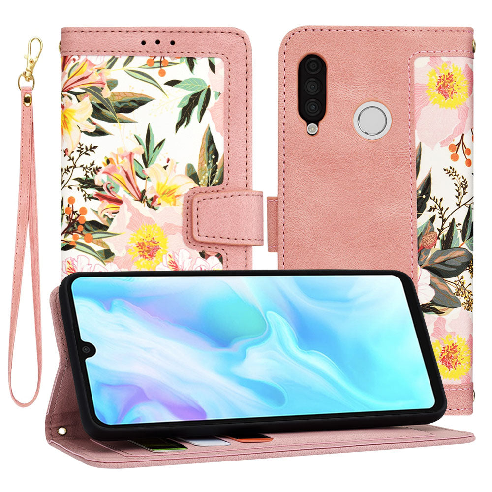 Funda para Huawei P30 lite New Edition / P30 lite, Techsuit, FlipCraft, Rosa