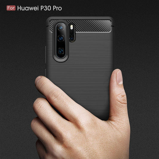 Funda para Huawei P30 Pro New Edition / P30 Pro, Techsuit, Carbono, Negra