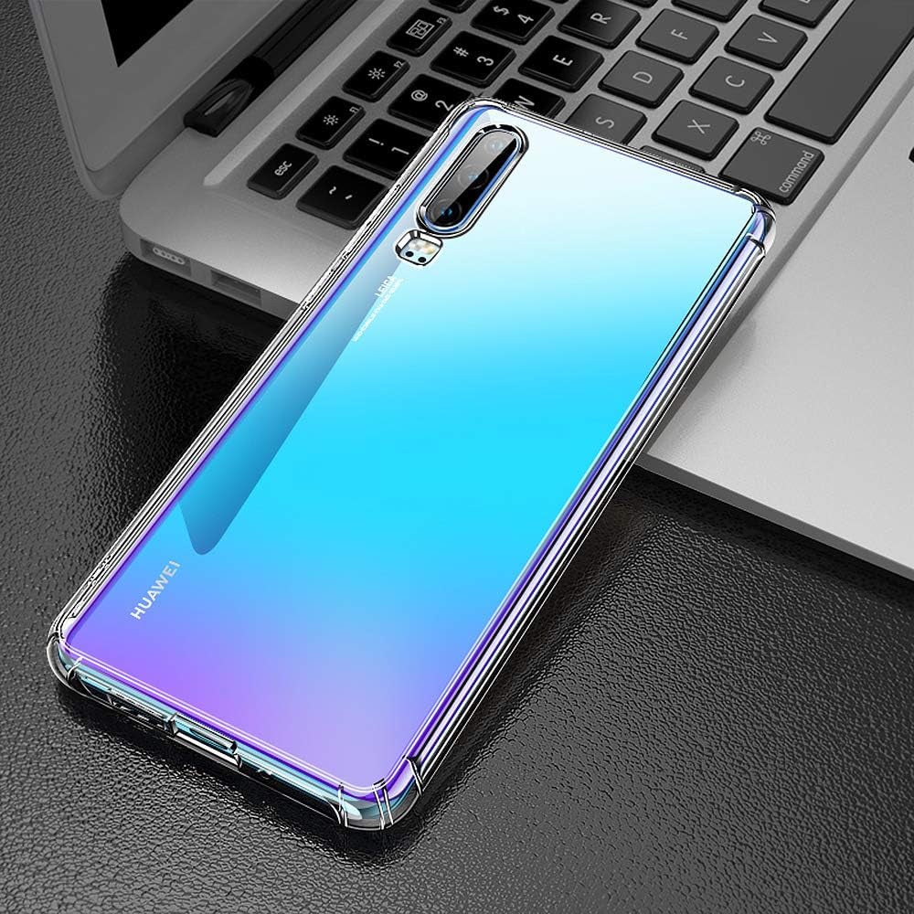 Funda para Huawei P30, Techsuit, Antigolpes Transparente, Transparente