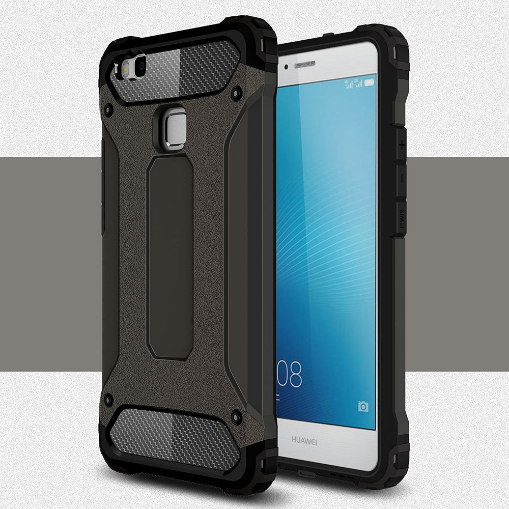 Funda para Huawei P9 lite (2016), Techsuit, Hybrid Armor, Negra