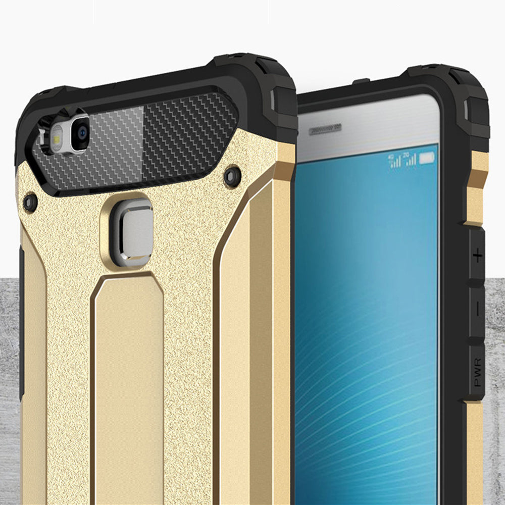 Funda para Huawei P9 lite (2016), Techsuit, Hybrid Armor, Negra