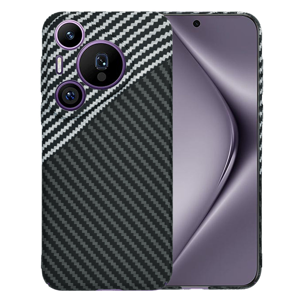 Funda para Huawei Pura 70 Pro, Techsuit, Carbonite FiberShell, Negra Gris