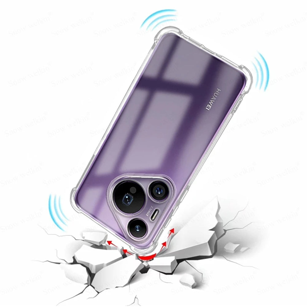 Funda para Huawei Pura 70, Techsuit, Antigolpes Transparente, Transparente