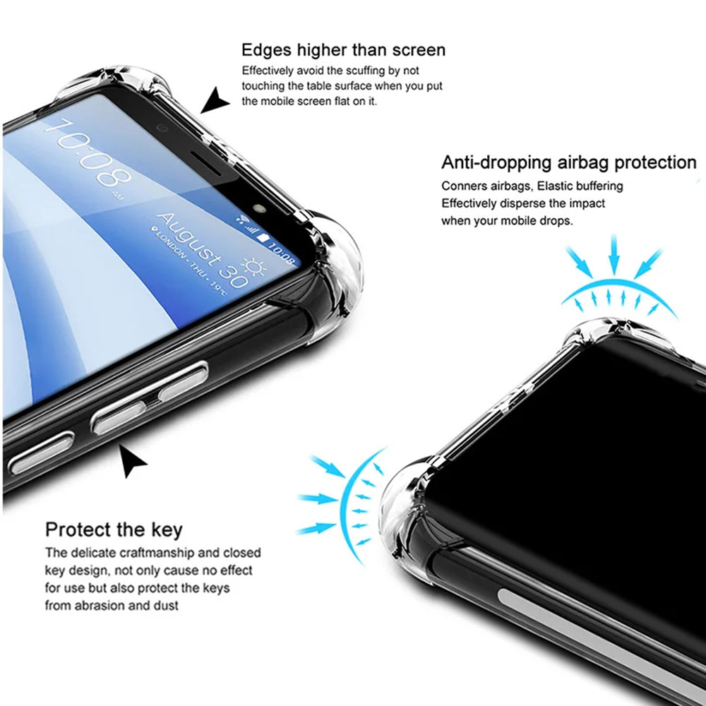 Funda para Huawei Pura 70, Techsuit, Antigolpes Transparente, Transparente