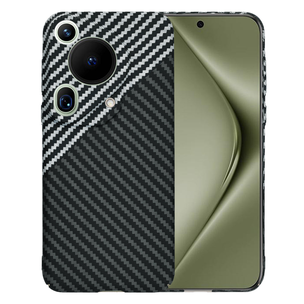 Funda para Huawei Pura 70 Ultra, Techsuit, Carbonite FiberShell, Negra Gris