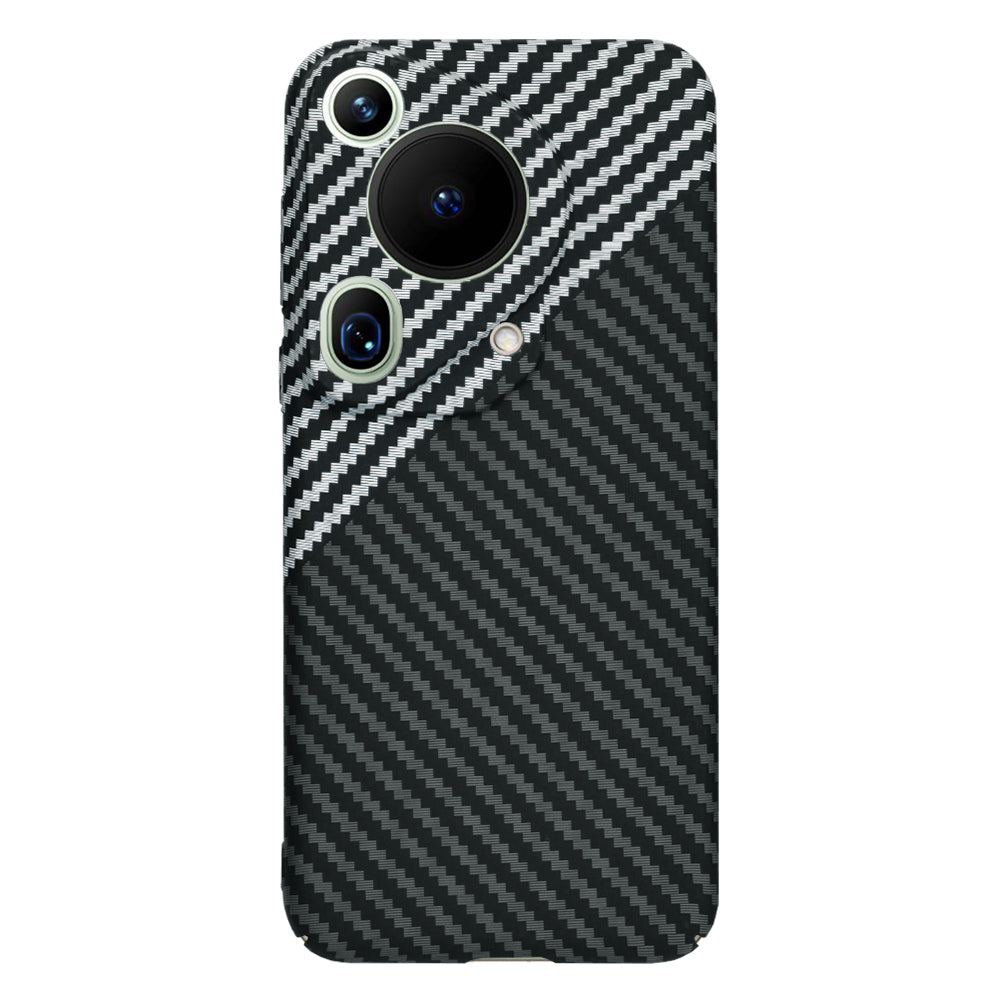 Funda para Huawei Pura 70 Ultra, Techsuit, Carbonite FiberShell, Negra Gris