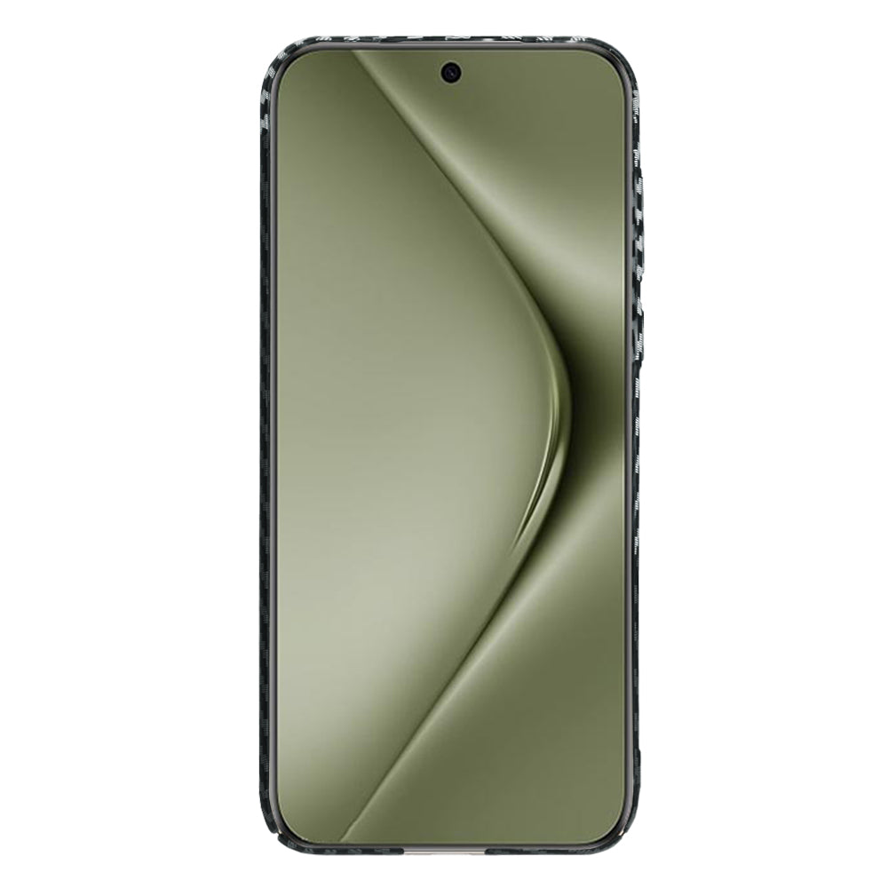 Funda para Huawei Pura 70 Ultra, Techsuit, Carbonite FiberShell, Negra Gris