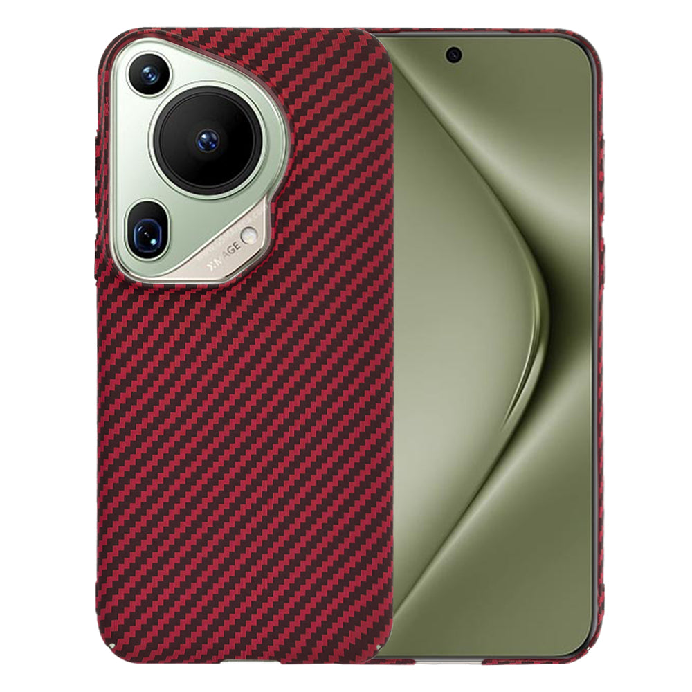 Funda para Huawei Pura 70 Ultra, Techsuit, Carbonite FiberShell, Roja