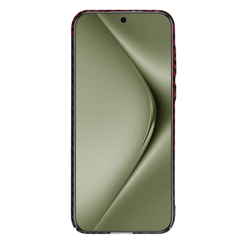 Funda para Huawei Pura 70 Ultra, Techsuit, Carbonite FiberShell, Negra Roja