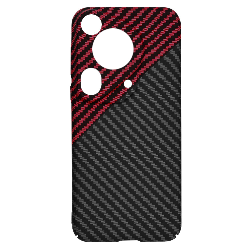 Funda para Huawei Pura 70 Ultra, Techsuit, Carbonite FiberShell, Negra Roja