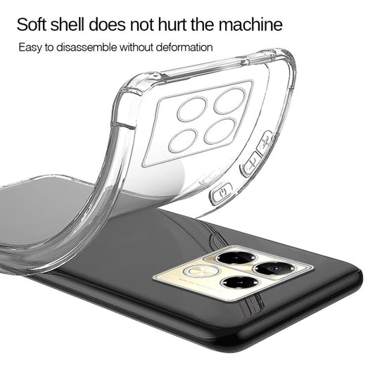 Case for Infinix Note 40 Pro+, Techsuit, Shockproof Clear, Transparent