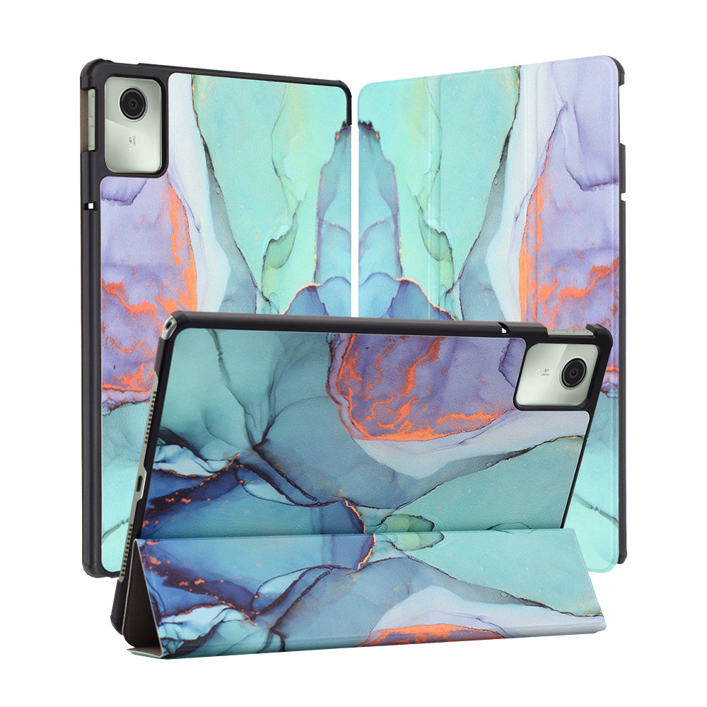 Funda para Lenovo Tab M11, Techsuit, FoldPro Green Time, Multicolor