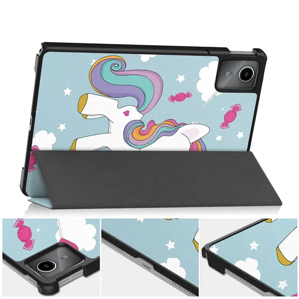 Funda para Lenovo Tab M11, Techsuit, FoldPro Unicorn, Multicolor
