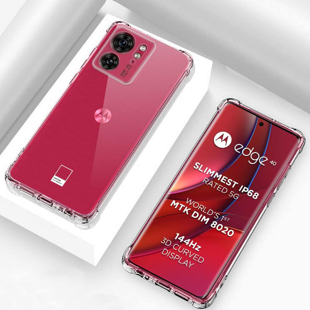 Funda para Motorola Edge (2023) / Edge 40, Techsuit, Transparente a prueba de golpes