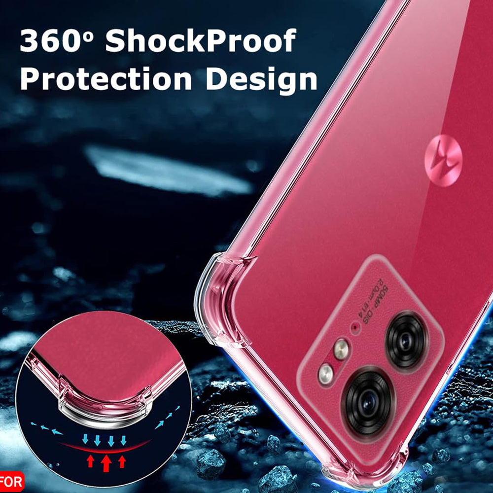 Funda para Motorola Edge (2023) / Edge 40, Techsuit, Transparente a prueba de golpes