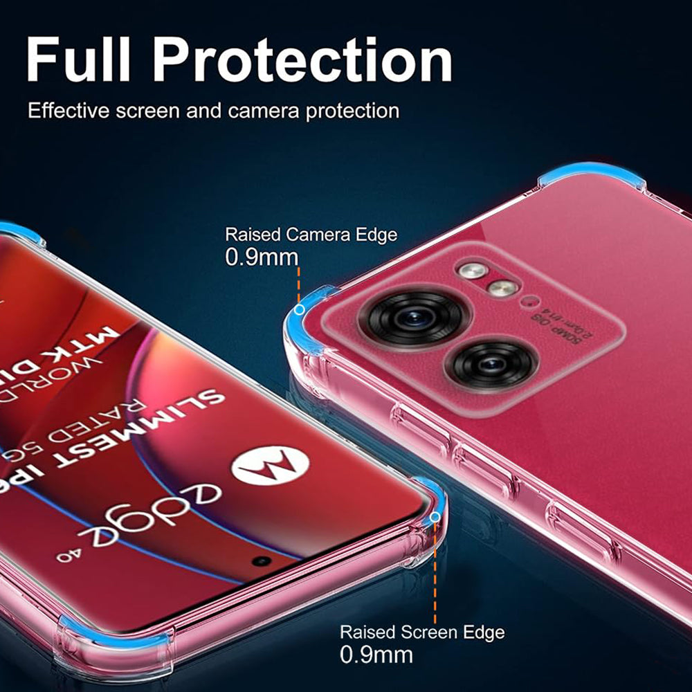 Funda para Motorola Edge (2023) / Edge 40, Techsuit, Transparente a prueba de golpes