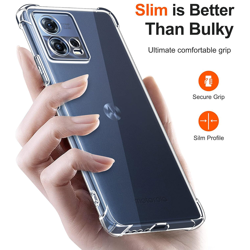 Funda para Motorola Edge 30 Fusion, Techsuit, Antigolpes Transparente, Transparente