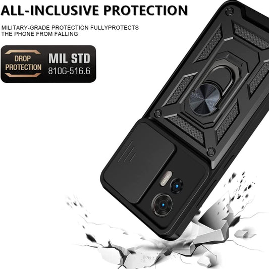 Funda para Motorola Edge 30 Neo, Techsuit, CamShield, Negra