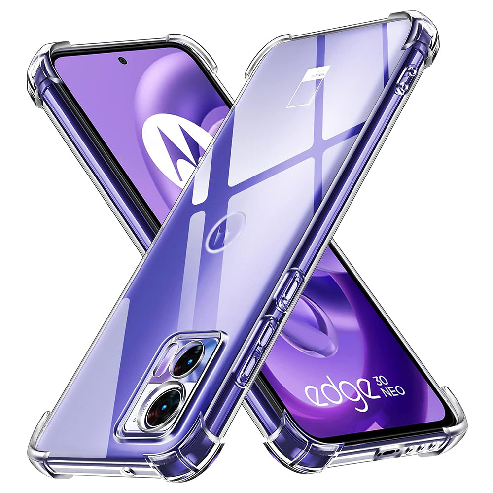 Funda para Motorola Edge 30 Neo, Techsuit, Antigolpes Transparente, Transparente