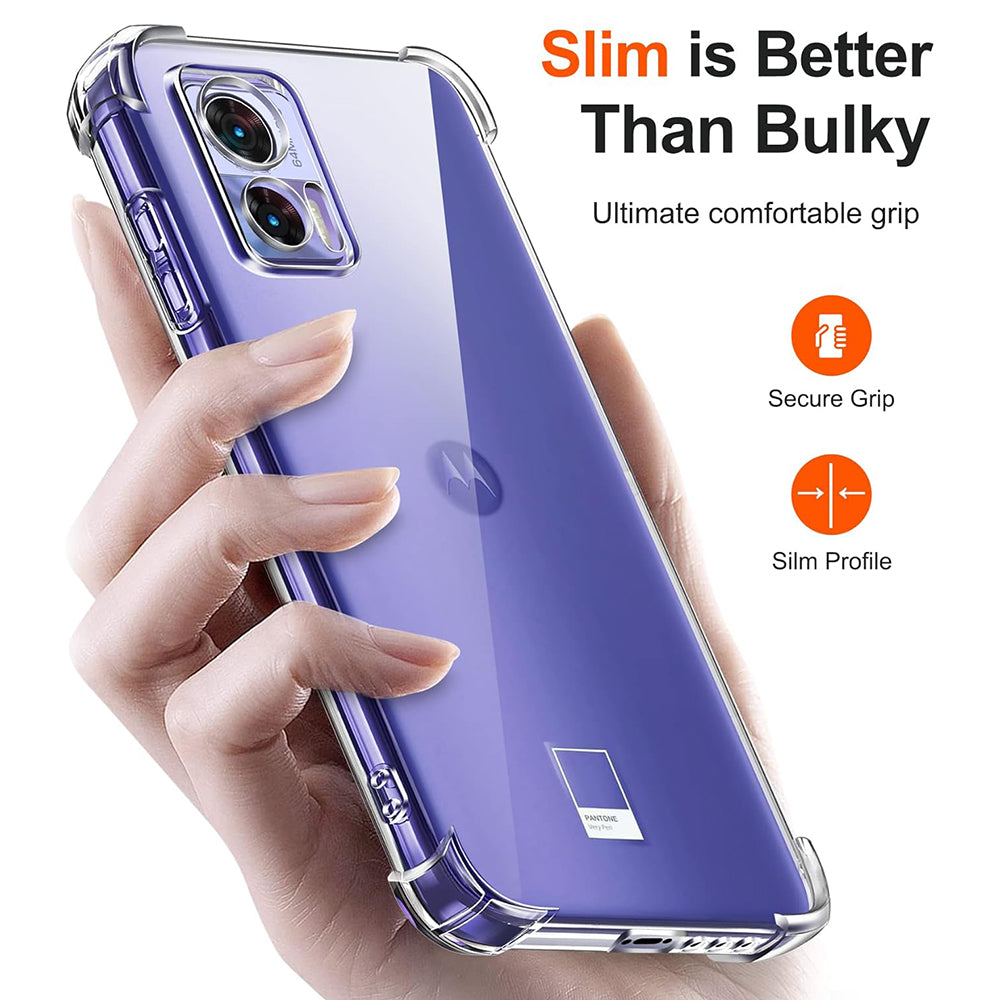 Funda para Motorola Edge 30 Neo, Techsuit, Antigolpes Transparente, Transparente