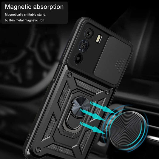 Funda para Motorola Edge 30, Techsuit, CamShield, Negra