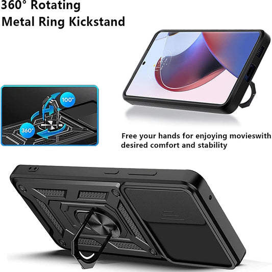 Funda para Motorola Edge 30 Ultra, Techsuit, CamShield, Negra