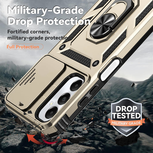 Case for Motorola Edge 40 Neo, Techsuit, CamShield, Gold