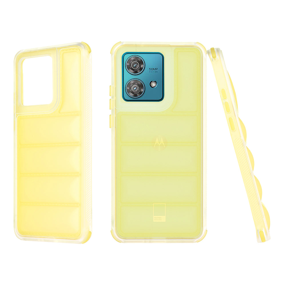 Funda para Motorola Edge 40 Neo, Techsuit, Wave Shield, Amarilla