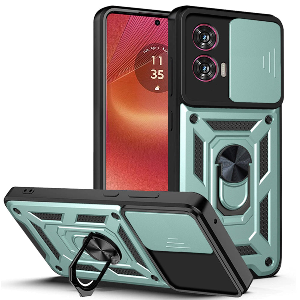 Funda para Motorola Edge 50 Fusion, Techsuit, CamShield, Verde