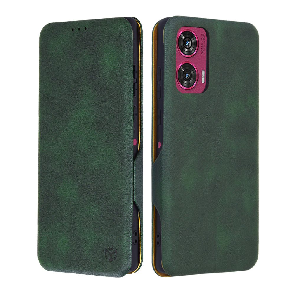 Funda para Motorola Edge 50 Fusion, Techsuit, Safe Wallet Plus, Verde