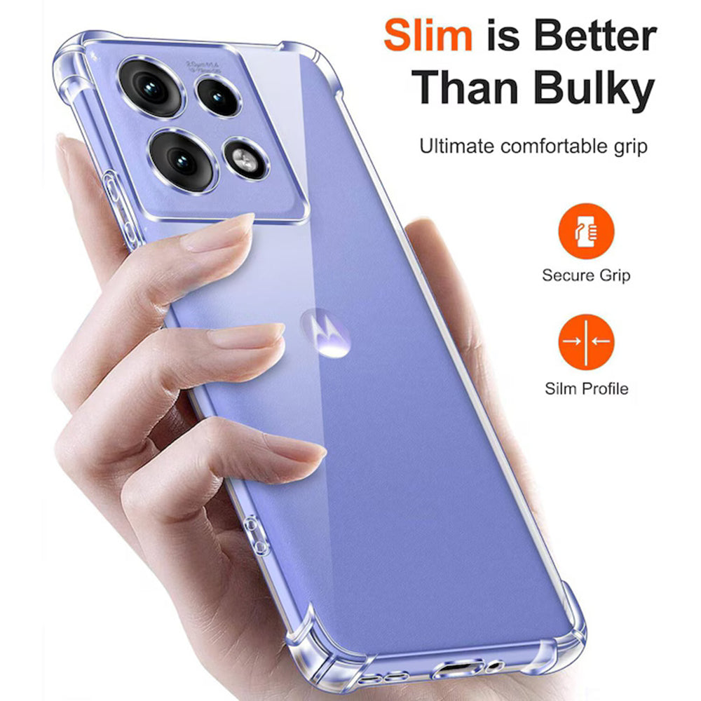 Funda para Motorola Edge 50 Neo, Techsuit, Antigolpes Transparente, Transparente