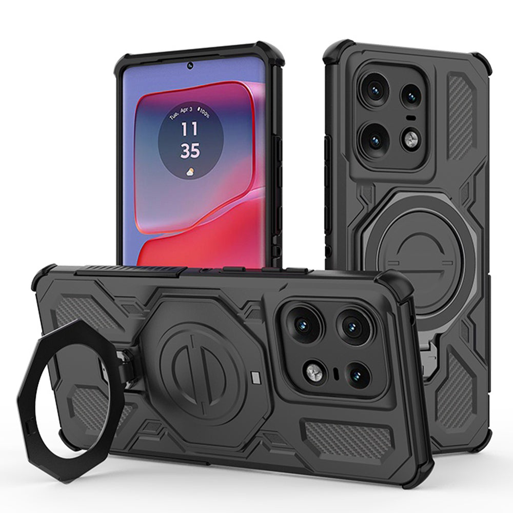 Funda para Motorola Edge 50 Pro, Techsuit, Carbon Shield Pro, Negra