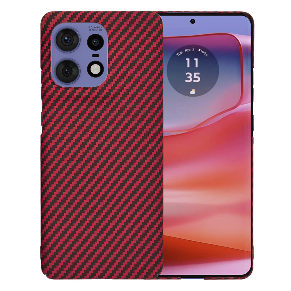 Funda para Motorola Edge 50 Pro, Techsuit, Carbonite FiberShell, Roja