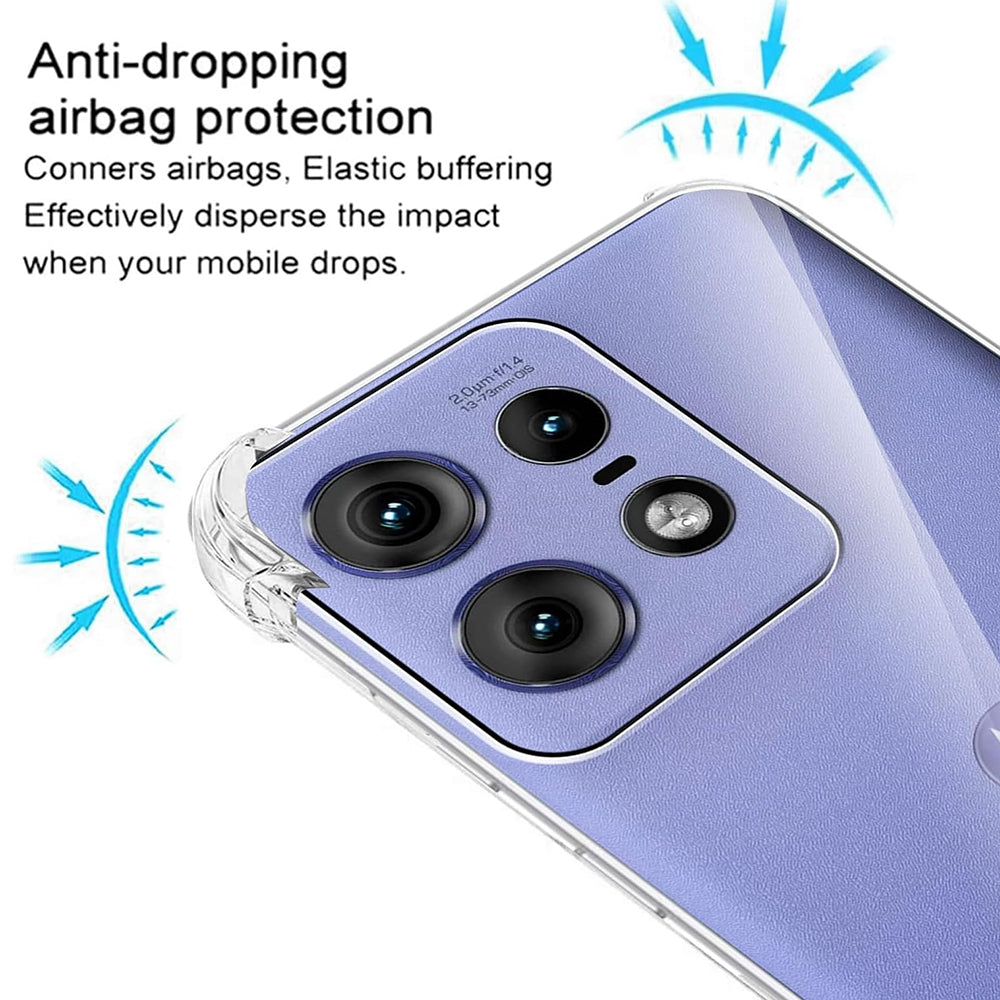 Funda para Motorola Edge 50 Pro, Techsuit, Antigolpes Transparente, Transparente