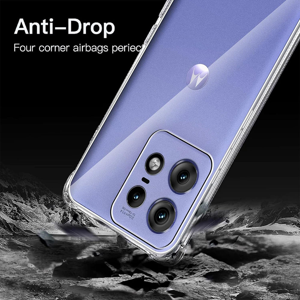 Funda para Motorola Edge 50 Pro, Techsuit, Antigolpes Transparente, Transparente