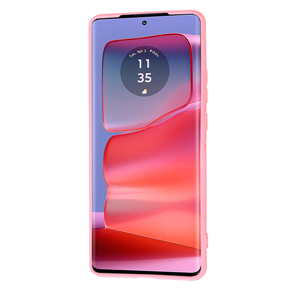 Funda para Motorola Edge 50 Pro, Techsuit, SoftFlex, Rosa Claro
