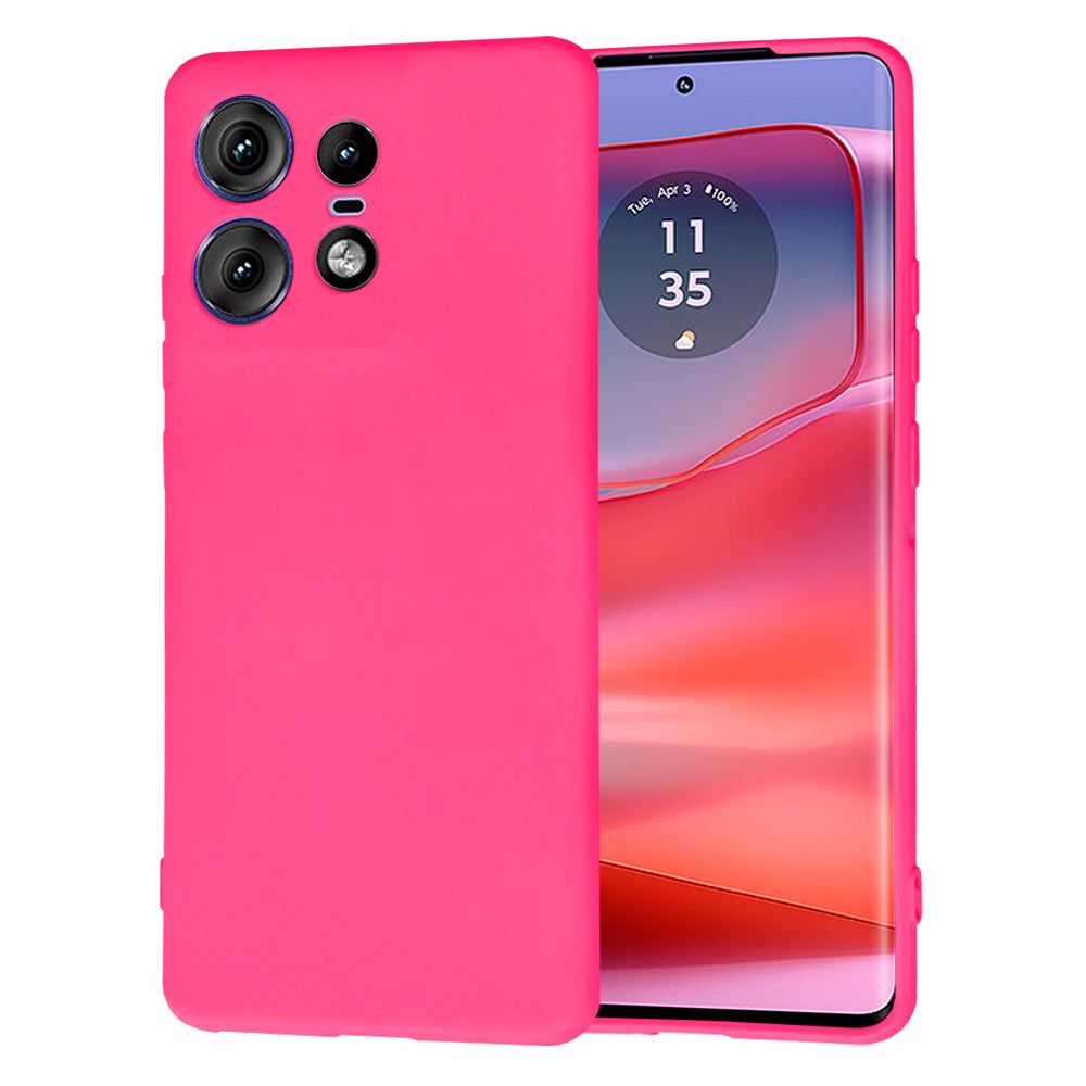 Funda para Motorola Edge 50 Pro, Techsuit, SoftFlex, Rosa Oscuro