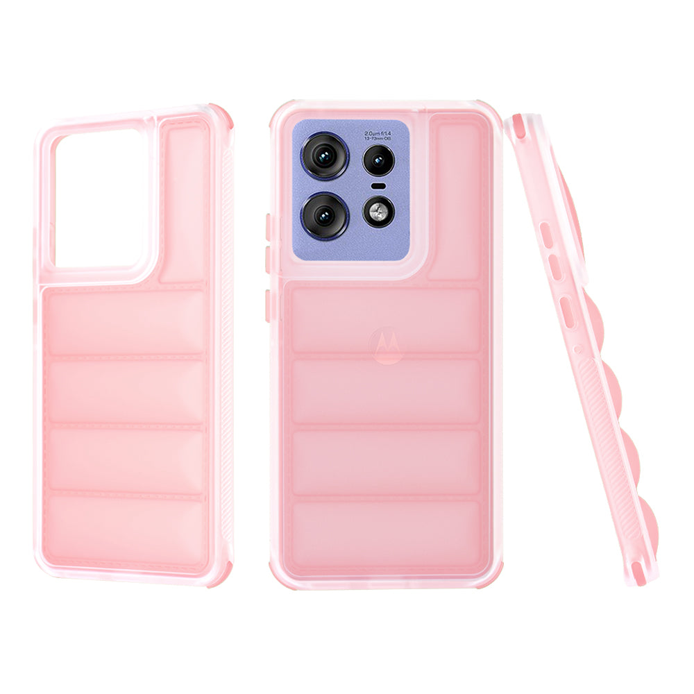 Funda para Motorola Edge 50 Pro, Techsuit, Wave Shield, Rosa