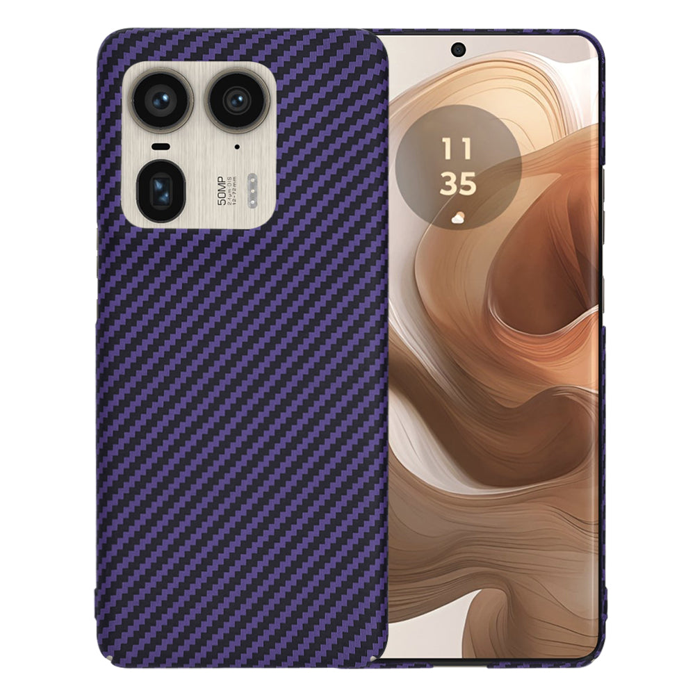 Funda para Motorola Edge 50 Ultra, Techsuit, Carbonite FiberShell, Morado