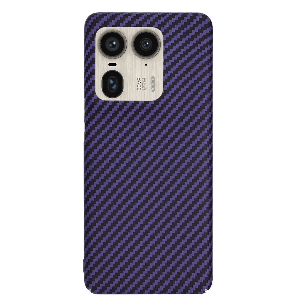 Funda para Motorola Edge 50 Ultra, Techsuit, Carbonite FiberShell, Morado