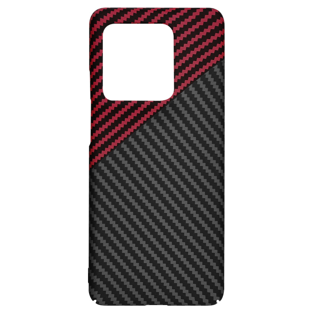 Funda para Motorola Edge 50 Ultra, Techsuit, Carbonite FiberShell, Negra Roja