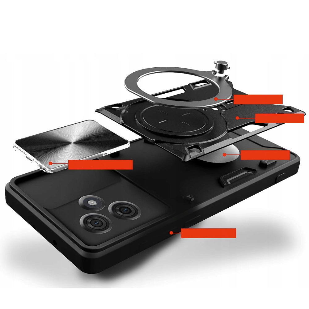 Funda para Motorola Edge 60 Fusion / Edge 60, Techsuit, CamGuard Pro, Negra