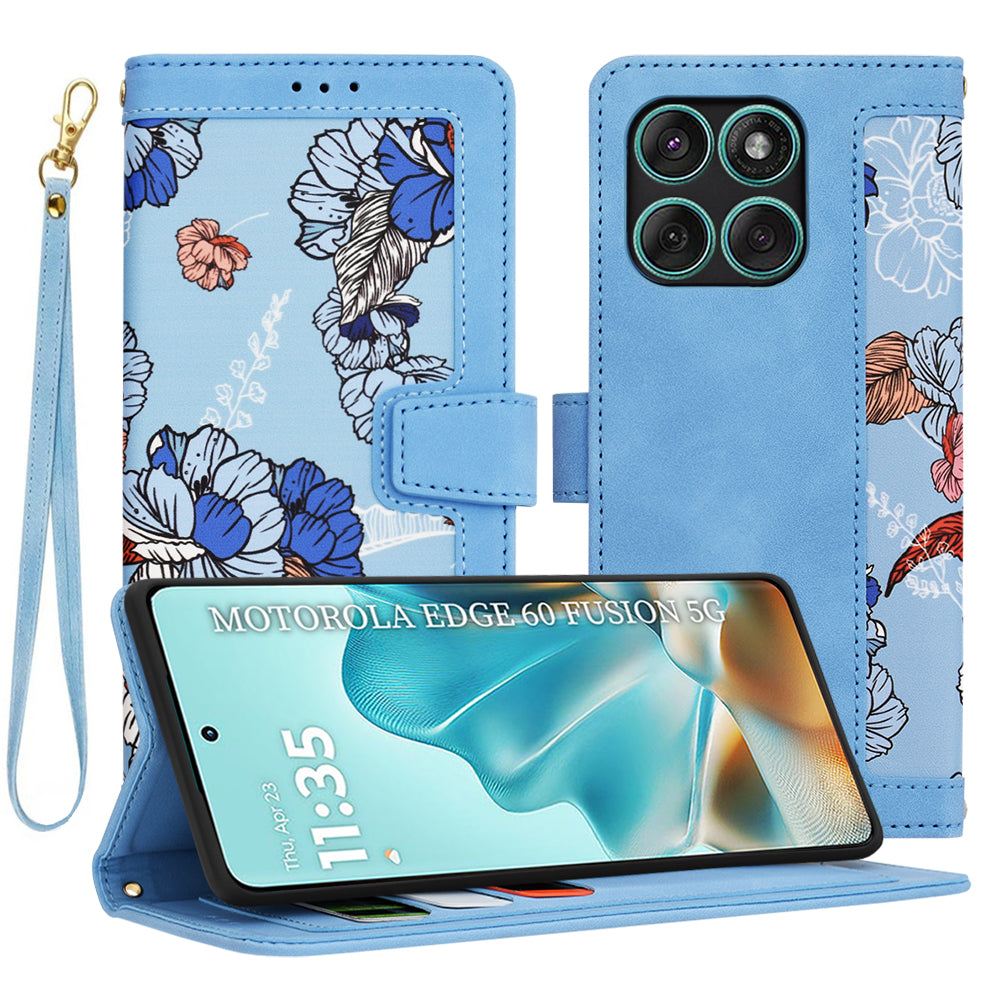 Funda para Motorola Edge 60 Fusion / Edge 60, Techsuit, FlipCraft, Azul