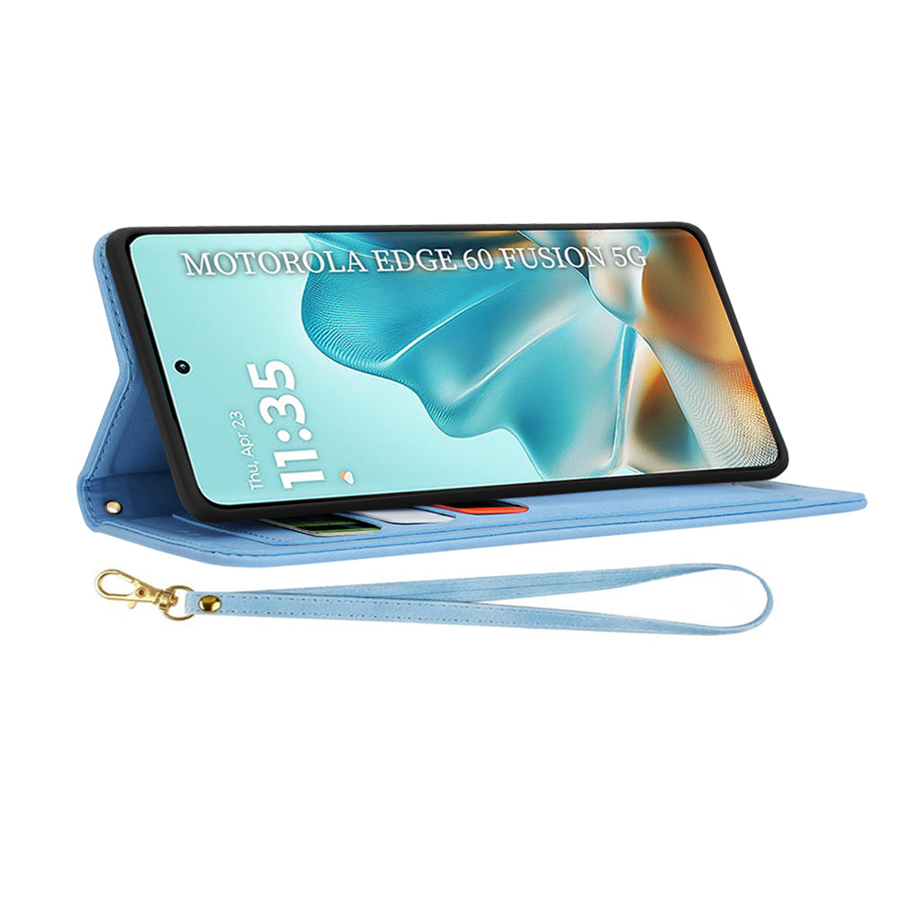 Funda para Motorola Edge 60 Fusion / Edge 60, Techsuit, FlipCraft, Azul